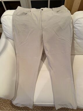 Footjoy Mens Golf Chino-Style Pants in Light Beige Khaki 38/32 Athletic Fit